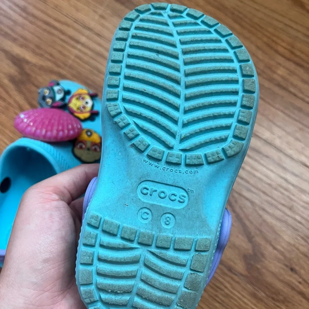 CROCS Blue Seashell Water Shoe Clogs